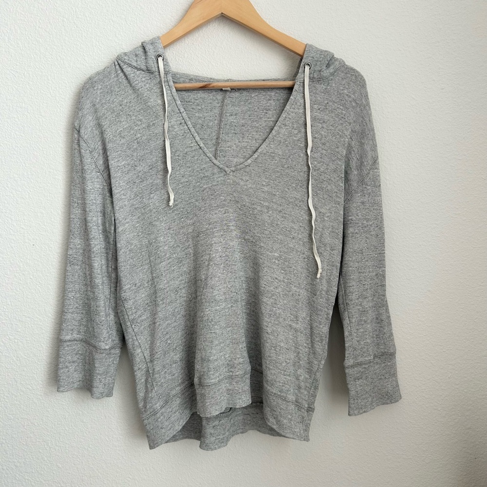 J.Crew Lightweight Grey Pullover Hoodie - Small